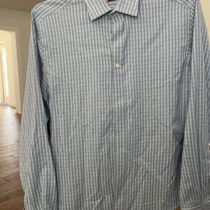 UNTUCKit Light Blue Plaid Casual Shirt